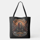 Samurai-Oni-Biker-Tasche für Frauen Tasche (Rückseite)