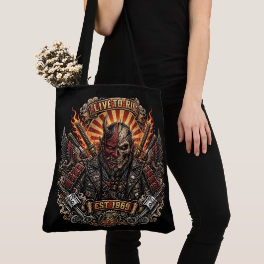 Samurai-Oni-Biker-Tasche für Frauen Tasche (Von Nahem)
