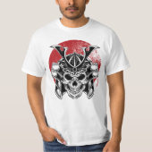 Samurai Oni Mask/ Masculina Máscara Samurai Oni T-Shirt (Vorderseite)