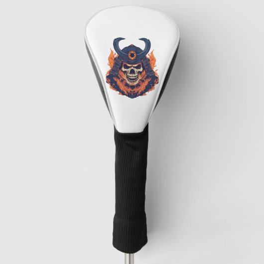 Samurai-Oni-Schädel Golf Headcover (Vorderseite)