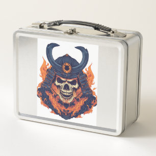 Samurai-Oni-Schädel Metall Brotdose