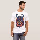 Samurai-Oni-Schädel T-Shirt (Vorne ganz)