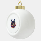 Samurai Oni Skull Keramik Kugel-Ornament (Rechts)