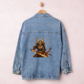 Samurai Orange Cat - Back Print Denim Jacket Jeansjacke (Hangar)