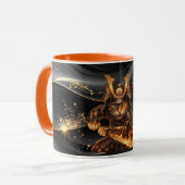 Samurai Orange Katzenkrieger - Combo-Kaffeetasse Tasse (Vorderseite Links)