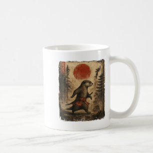 Samurai Otter japanische Vintage Funny Gifts Graph Kaffeetasse