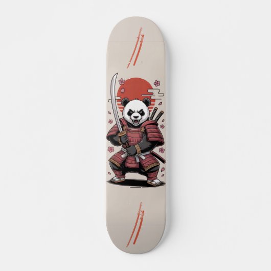 Samurai Panda Bear warrior Skateboard (Vorne)