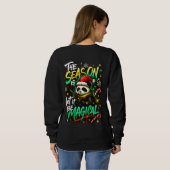 Samurai Panda Girls' Magical christmas Street styl Sweatshirt (Schwarz voll)