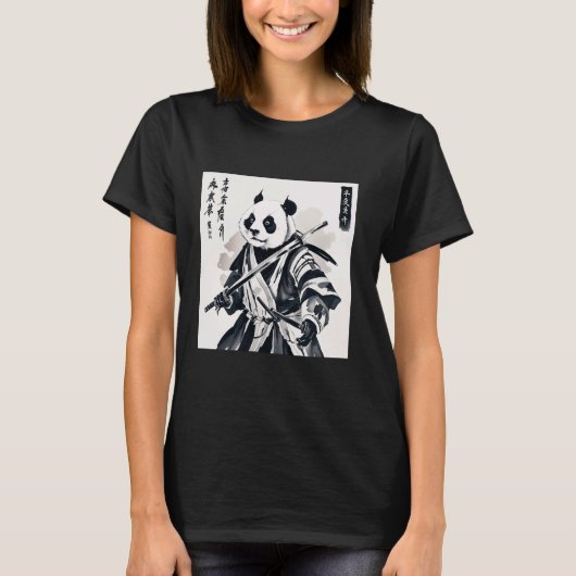 Samurai panda Grafik Warrior Art Tee Japaner (Vorderseite)