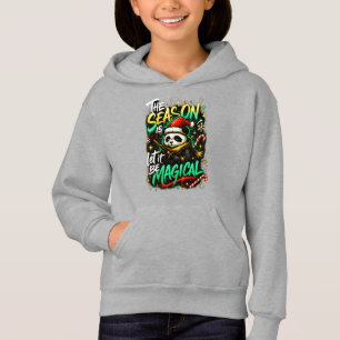 Samurai-Panda-Mädchen-Hoodie Magische Weihnachtsku Hoodie