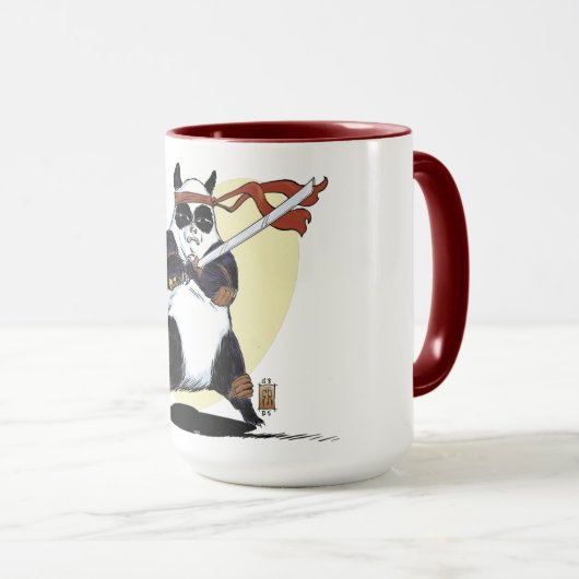 Samurai-Panda Tasse (VorderseiteRechts)