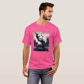 Samurai Panda Vintager japanischer Krieger T-Shirt (Vorne ganz)