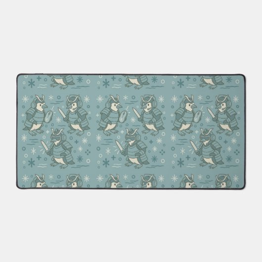 Samurai Penguin with Gaming Mouse  Schreibtischunterlage (Vorderseite)