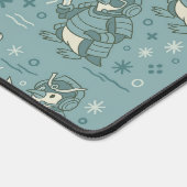 Samurai Pinguin mit Gaming-Maus Schreibtischunterlage (Ecke)