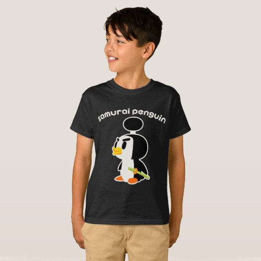 Samurai-Pinguin T-Shirt (Vorne ganz)