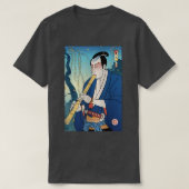 Samurai Play Shakuhachi Bamboo Flute Ukiyoe Japane T-Shirt (Design vorne)