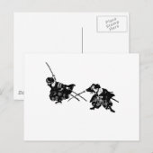 Samurai Postkarte (Vorne/Hinten)