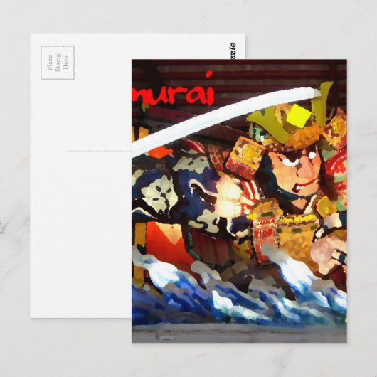 SAMURAI POSTKARTE (Vorne/Hinten)