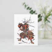Samurai Postkarte (Stehend Vorderseite)