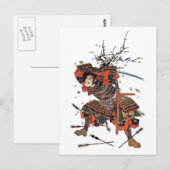 Samurai Postkarte (Vorne/Hinten)
