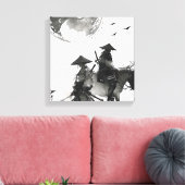 Samurai-Premium-Leinwand Leinwanddruck (Insitu (Wohnzimmer))
