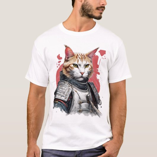 Samurai Punk Cat T-Shirt (Vorderseite)