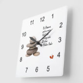 Samurai Quadratische Wanduhr (Winkel)