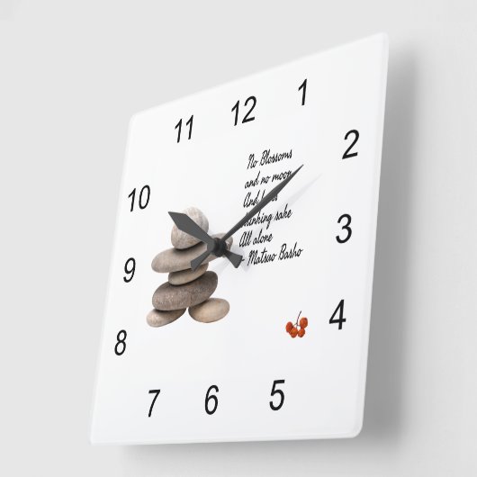 Samurai Quadratische Wanduhr (Winkel)