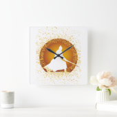 Samurai Quadratische Wanduhr (Zuhause)