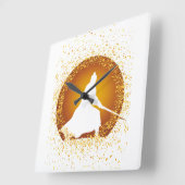 Samurai Quadratische Wanduhr (Winkel)