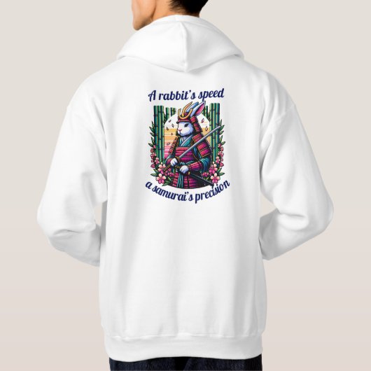 Samurai Rabbit in Bamboo Grove Hoodie (Rückseite)