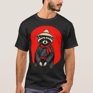 Samurai Raccoon, Japanese Raccoon Kimono T-Shirt