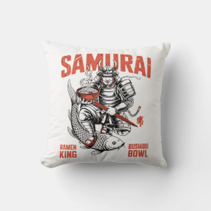 Samurai Ramen – japanische Krieger-Nudel-Asiatisch Kissen