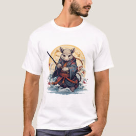 Samurai rat Basic white T-Shirt