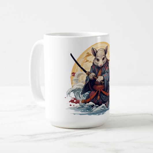 Samurai Rat Kaffeetasse (Vorderseite Links)