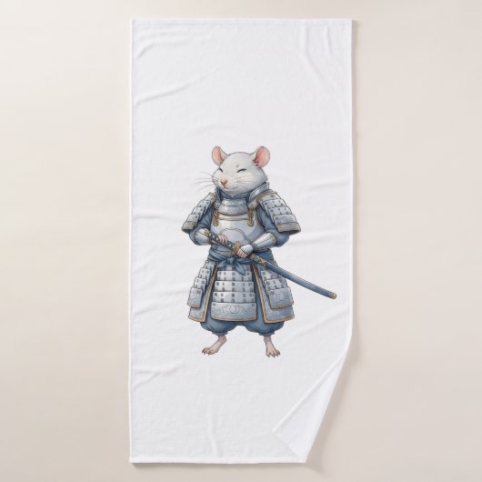 Samurai Rat warrior Badehandtuch (Badehandtuch)