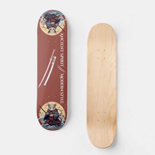 Samurai rat warrior Skateboard (Vorderseite)