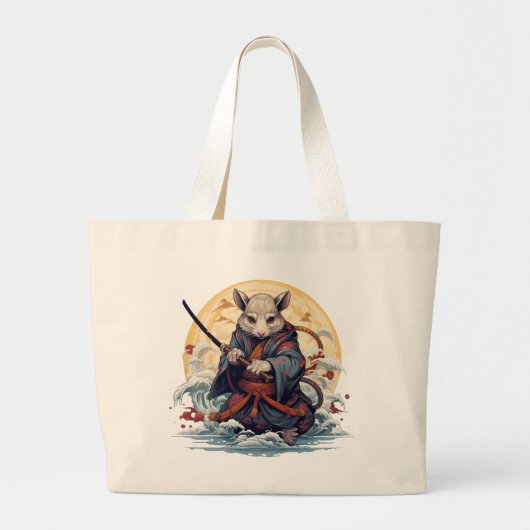 Samurai Rat Women's Tote Bags Jumbo Stoffbeutel (Vorne)
