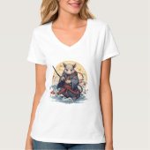 Samurai-Ratte Damen T-Shirts (Vorderseite)