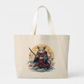 Samurai-Ratte Damen-Taschen Jumbo Stoffbeutel (Rückseite)