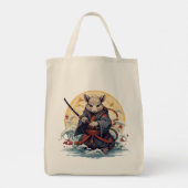 Samurai-Ratte Damen-Totebeutel Tragetasche (Rückseite)