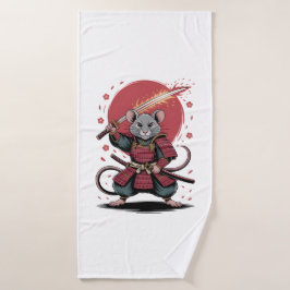 Samurai-Ratten-Krieger Badehandtuch