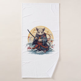 Samurai-Ratten-Krieger Badehandtuch