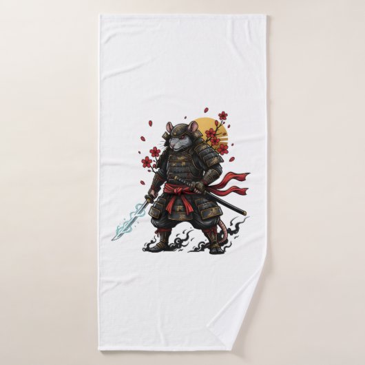 Samurai-Ratten-Krieger Badehandtuch (Badehandtuch)