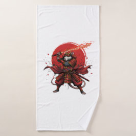 Samurai-Ratten-Krieger Badehandtuch