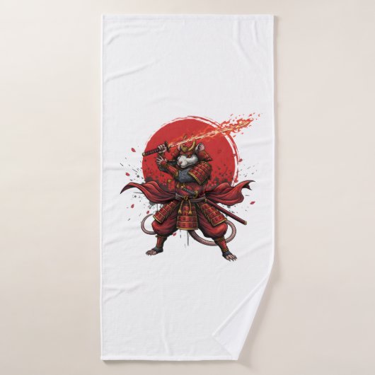 Samurai-Ratten-Krieger Badehandtuch (Badehandtuch)