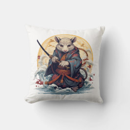 Samurai-Ratten-Wurfkissen Kissen