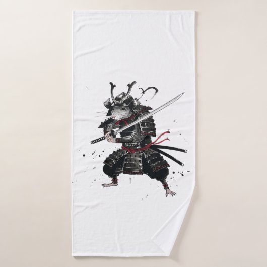 Samurai-Rattenkrieger Badehandtuch (Badehandtuch)