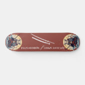 Samurai-Rattenkrieger-Skateboard Skateboard (Horizontal)