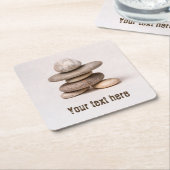 Samurai Rechteckiger Pappuntersetzer (angewinkelt)